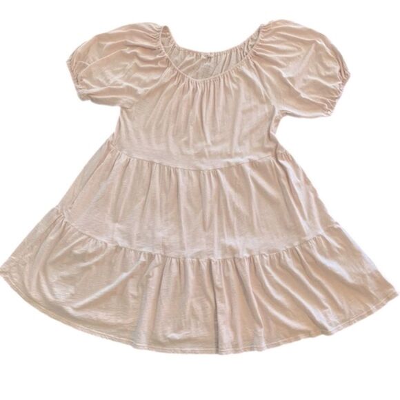 VELVET BY GRAHAM & SPENCER DRESS WOMENS SMALL BLUSH PINK BALOON SLEEVE TIERED. - Picture 2 of 16